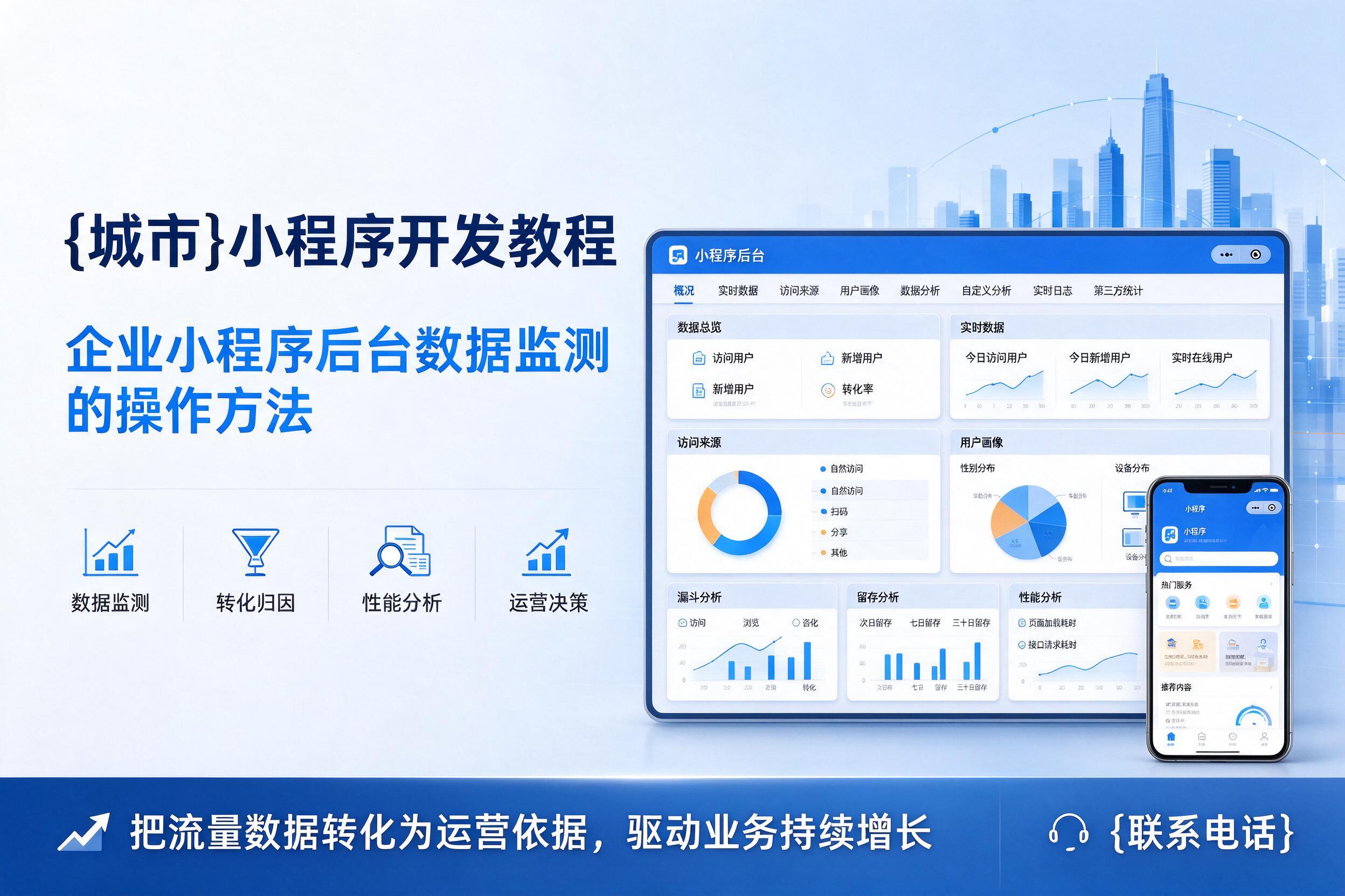 屯昌小程序开发教程：企业小程序后台数据监测的操作方法