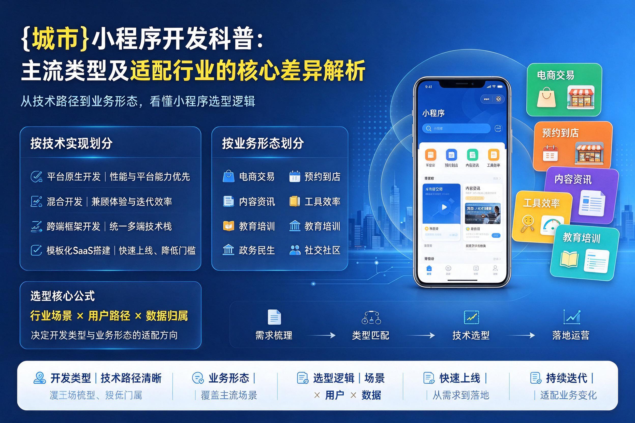屯昌小程序开发科普：主流类型及适配行业的核心差异解析